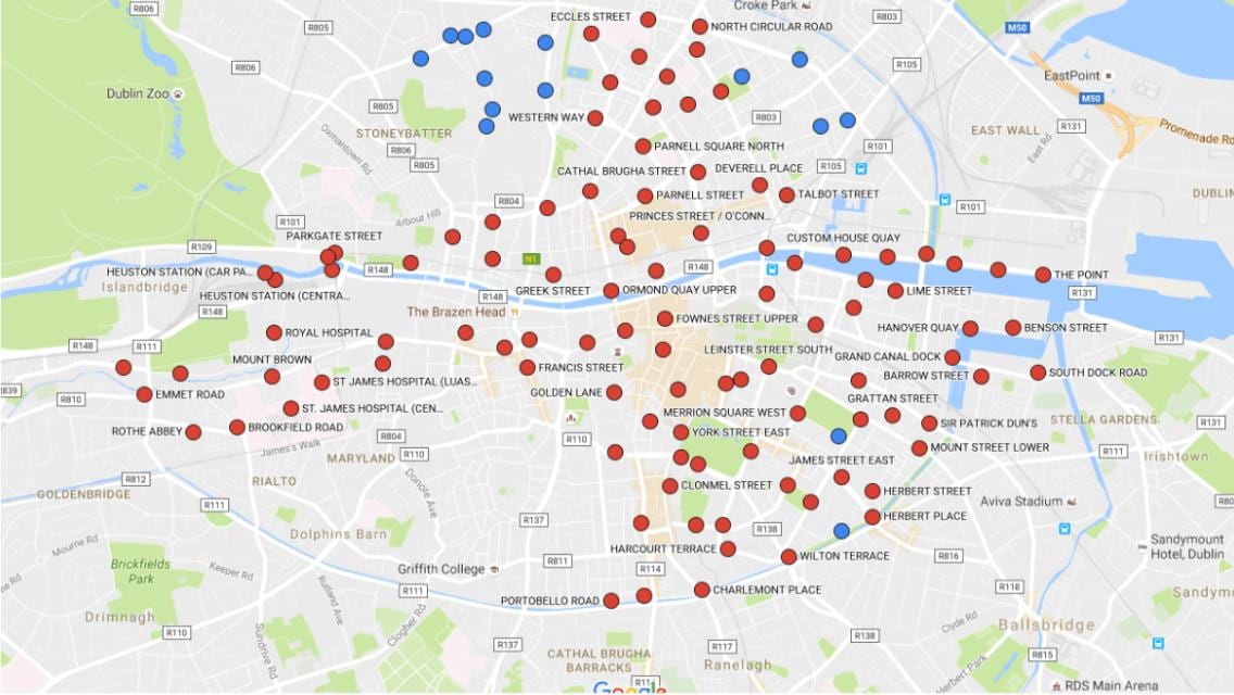 Dublinbikes نقشه