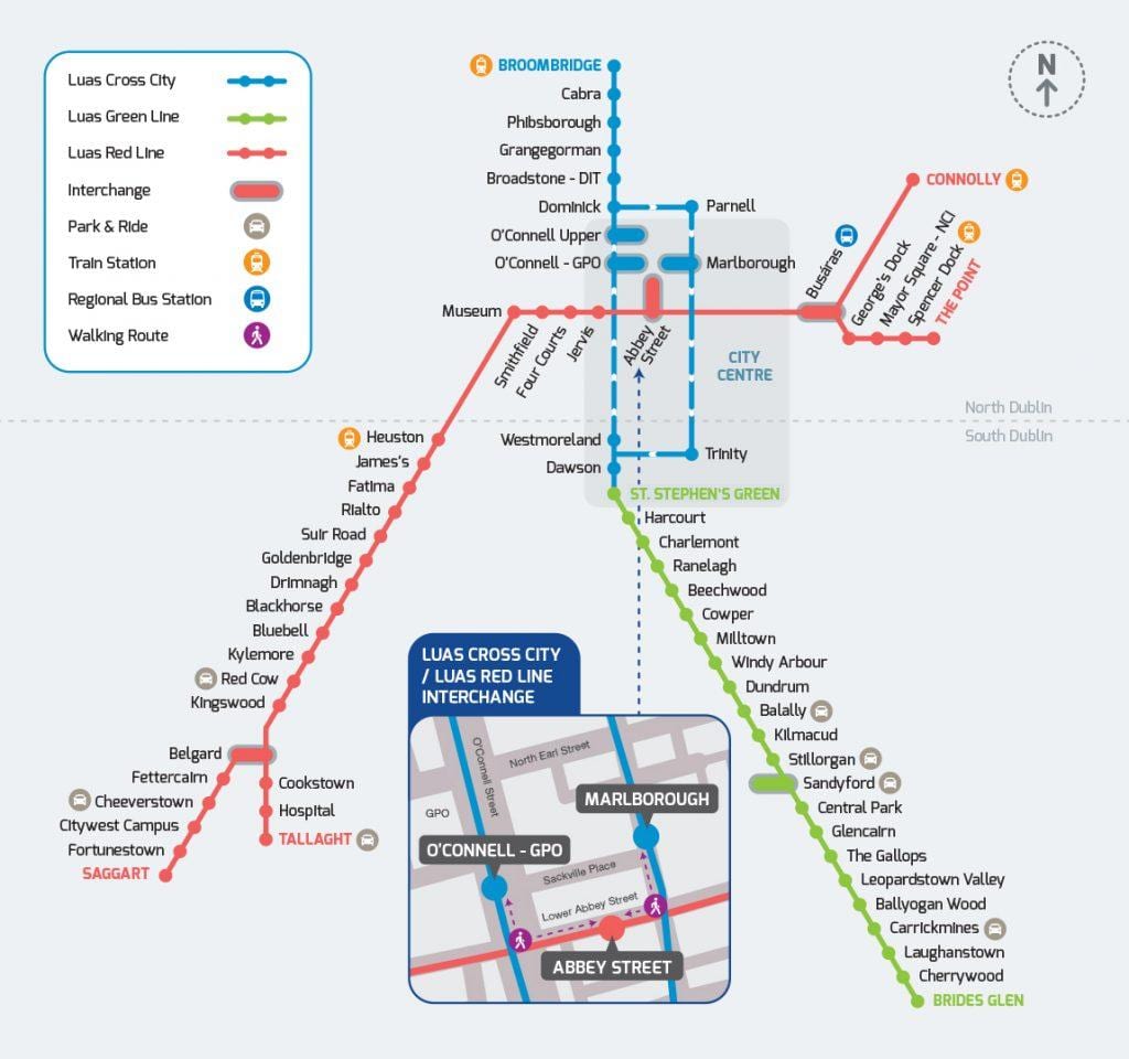 Luas متقابل شهر نقشه مسیر
