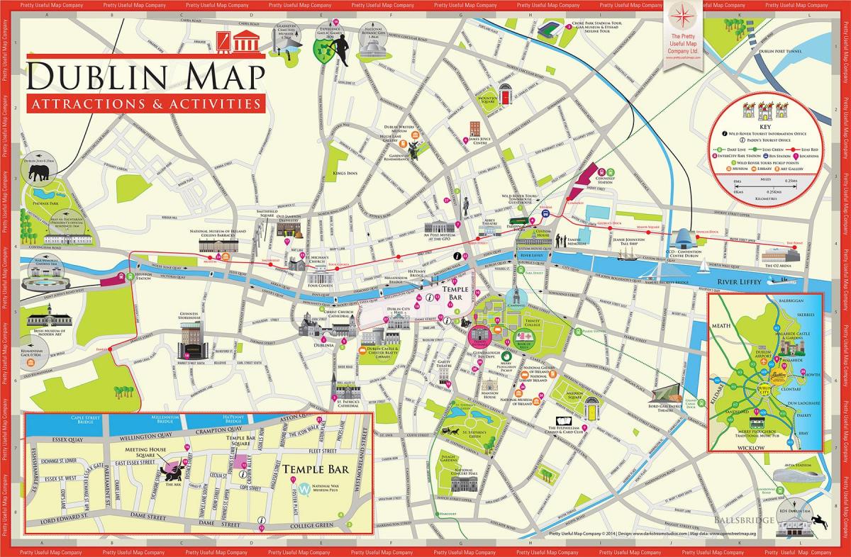 مرکز شهر دوبلین نقشه