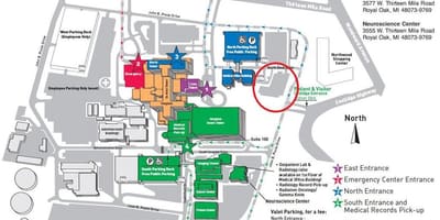 نقشه بیمارستان Beaumont