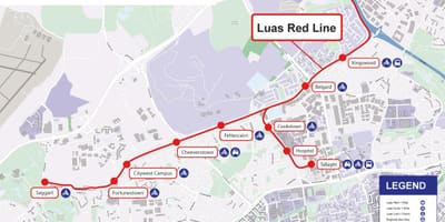 دوبلین Luas نقشه