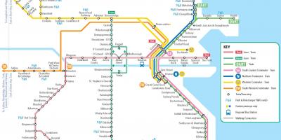 نقشه دوبلین ایستگاه های قطار