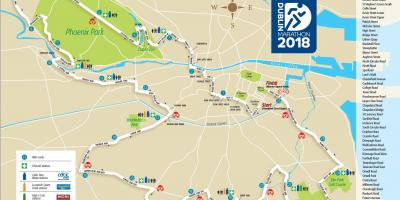 Dublin city marathon نقشه مسیر